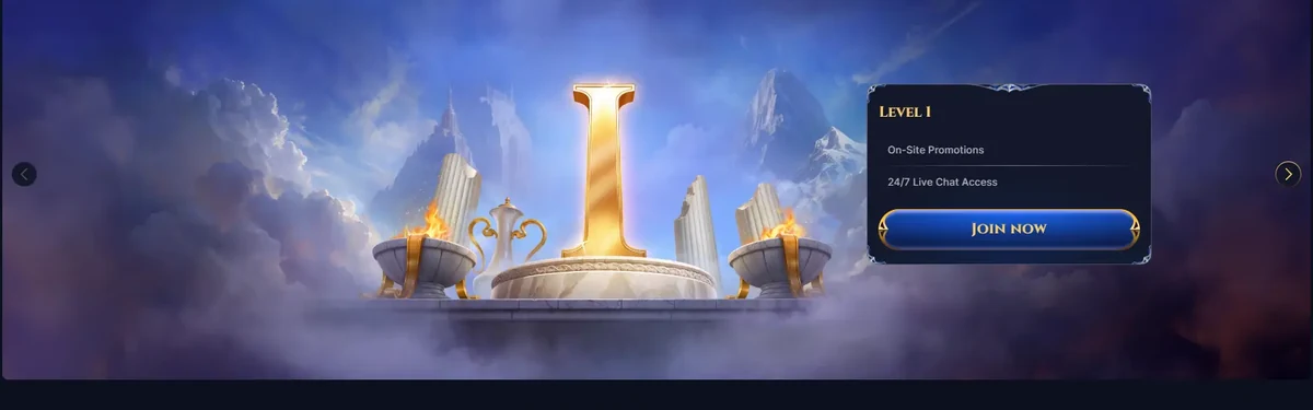 Cazeus live dealer casino tables and VIP promotion banner